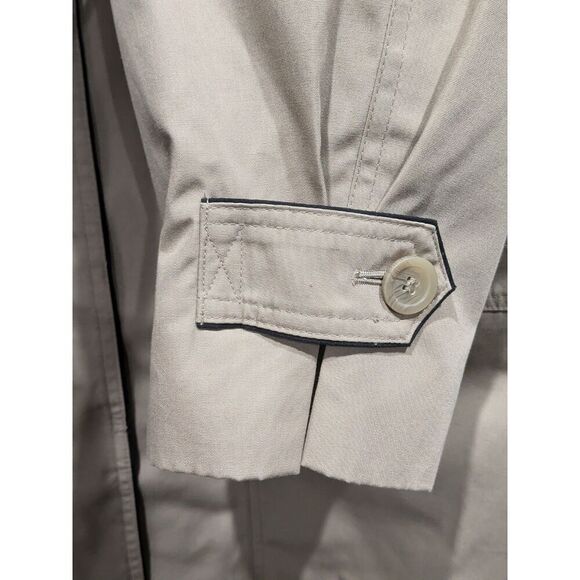 Vintage 90s Amanda Smith Tan Zip Out Fleece Lining Overcoat Trench Coat, 8 - Picture 5 of 14